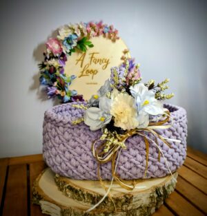 koszyk wielkanocny na święconkę ze sznurka | a fancy loop