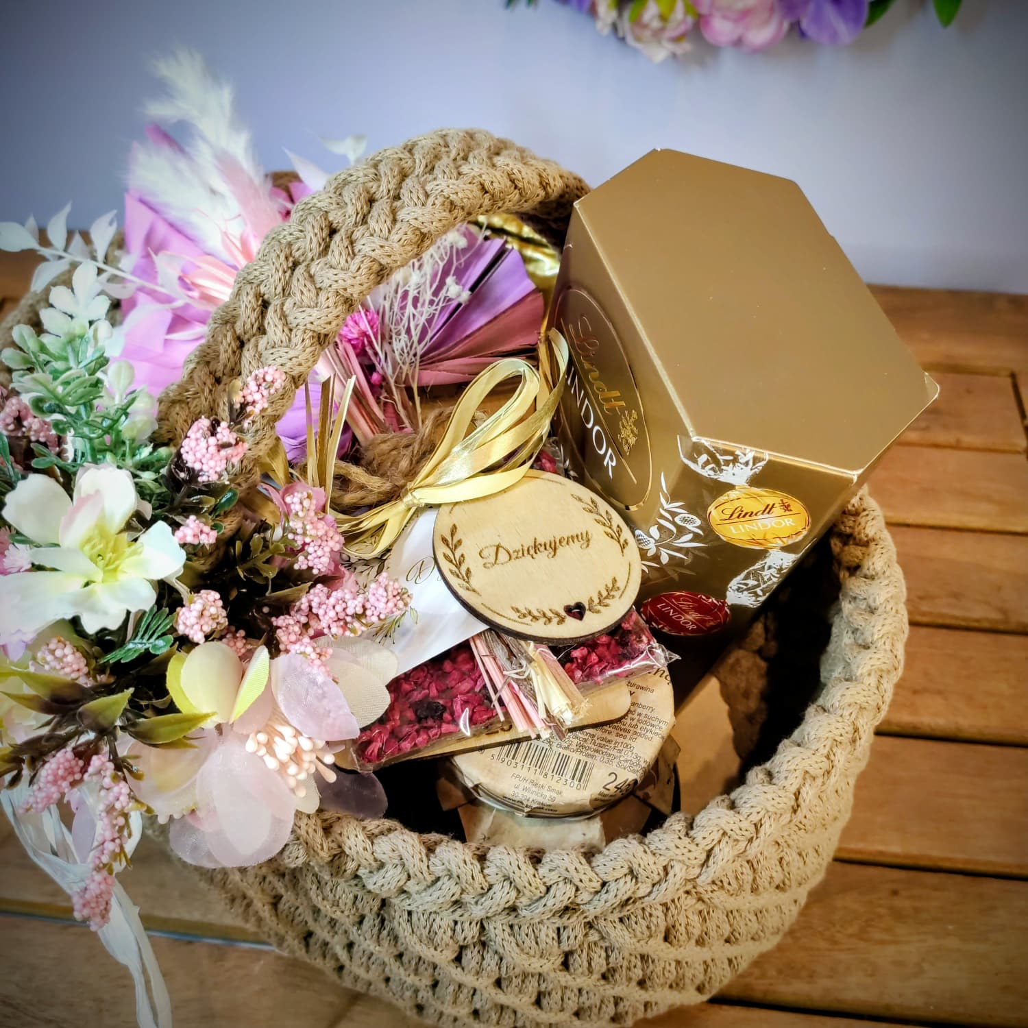 koszyk z rączką - personalizowany prezentowy koszyk z rączką - personalizowany prezentowy