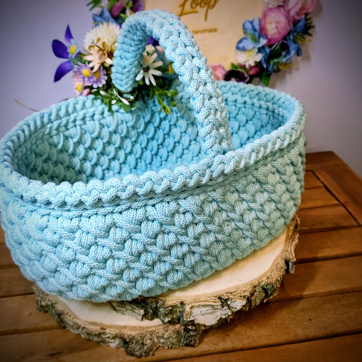 koszyk z rączką handmade personalizowany koszyk z rączką handmade personalizowany