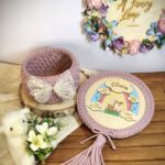 Personalizowana metryczka urodzenia lub kosz wspomnień 24 cm | A Fancy Loop