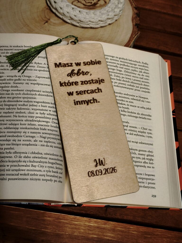 personalizowana zakładka do książki z motywem gór